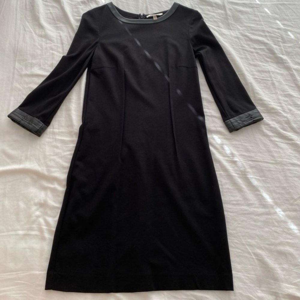 DKNY Black Long Sleeve Shift Dress